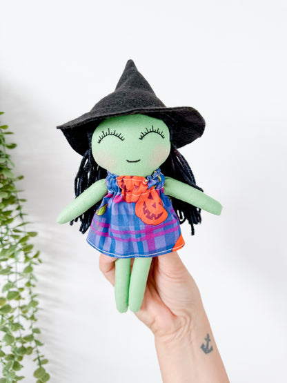Mini Witch Brown Hair - Pumpkin