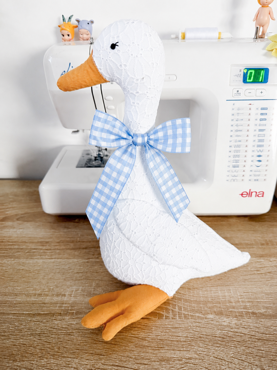 Sweet Silly Goose - Blue Gingham