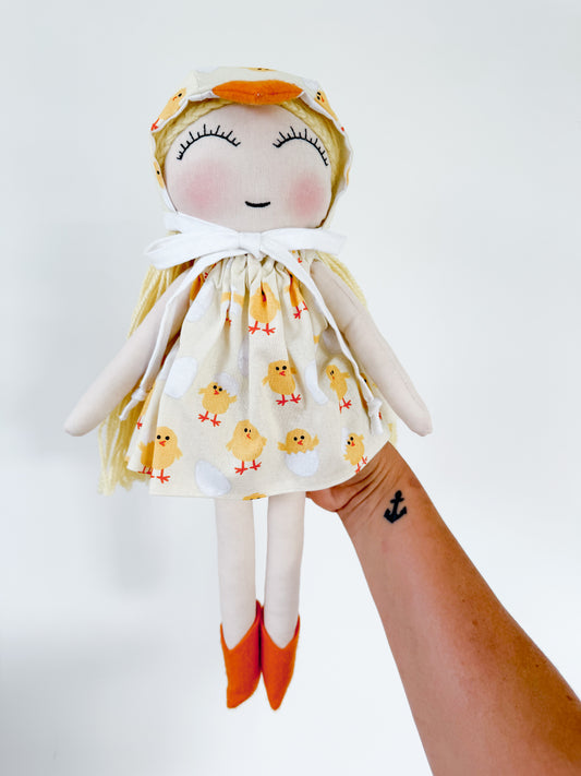 Nellie Doll with Chicken Bonnet