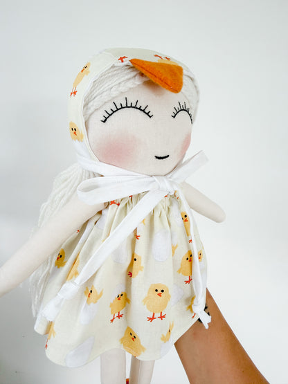 Edie Doll with Chicken Bonnet
