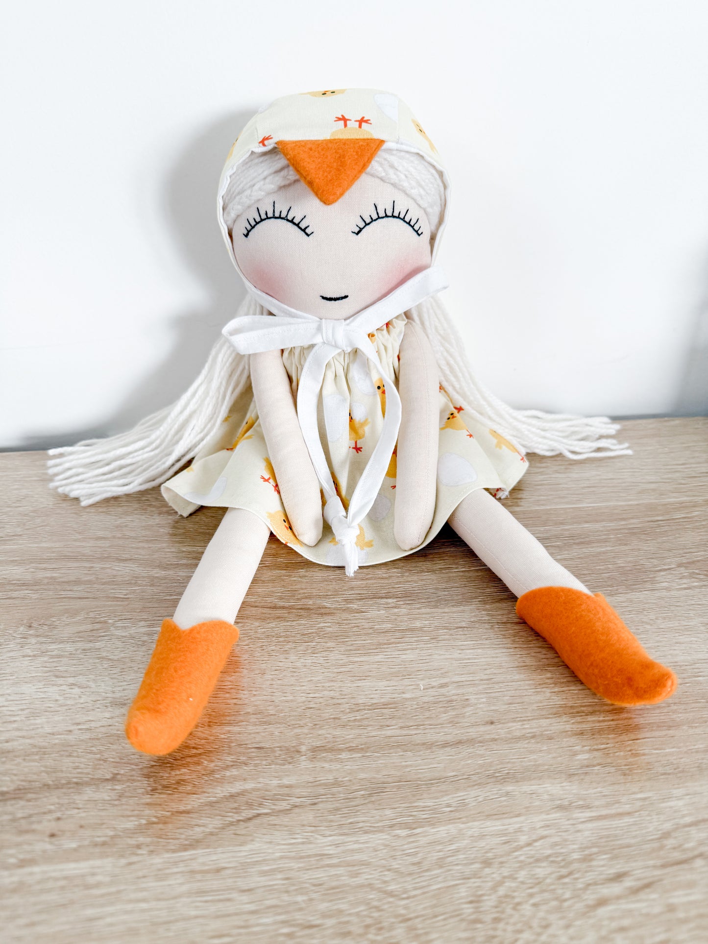 Edie Doll with Chicken Bonnet